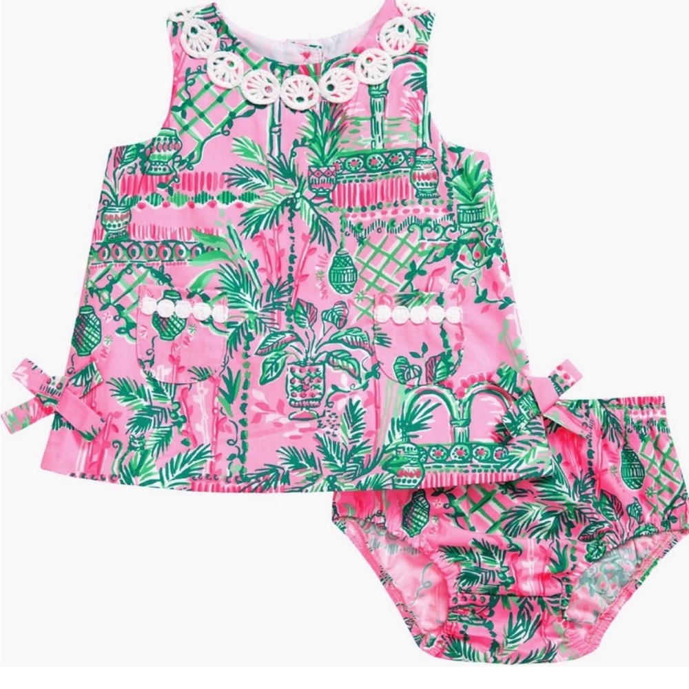 Baby Lilly Pulitzer Infant Shift Dress with Diaper Cover! NWOT